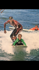 Surfing with lil Mikey Cf patient 