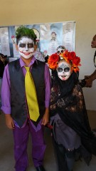 Halloween last year with my friend...day of the dead...i love hallowee