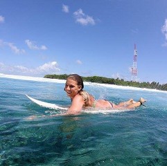 Surfing the Maldives