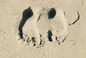 Footprints in the sand