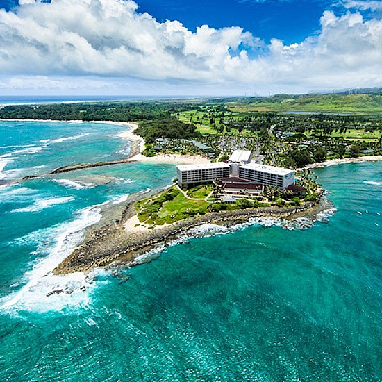 Helicopter image of Turtle Bay