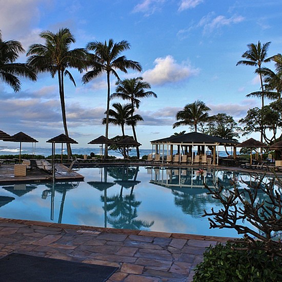 Pool side at Turtle Bay