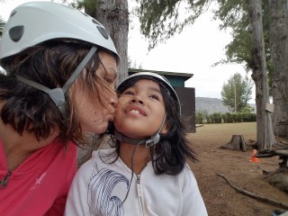 Ziplining at camp mokuleia