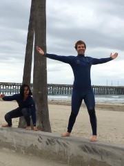 Me and Bob tandern on a 200ft (concrete) log